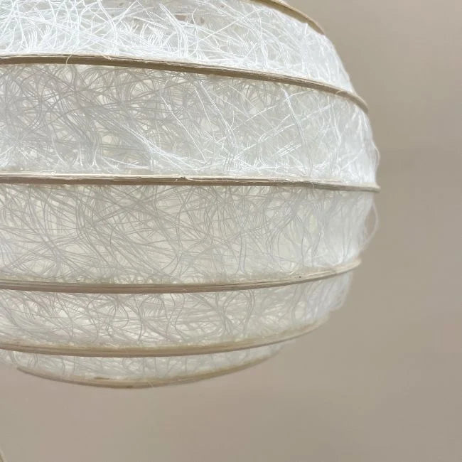 ByBazz | Detail van de stof van witte lampion Jamila 25 cm | Conceptstore Sisalla