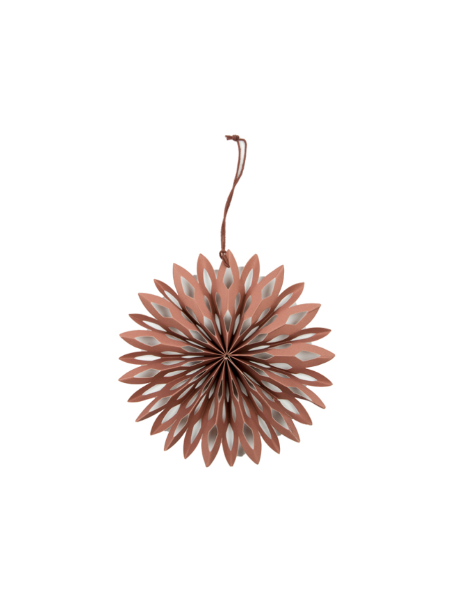 Mrs Bloom | Oudroze papieren ornament voor kerst | Conceptstore Sisalla
