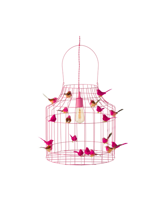 Hanglamp met vogeltjes | Ø 45 cm | Magenta