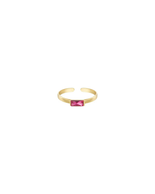 Ring Léa | Verstelbaar | Roze & goud