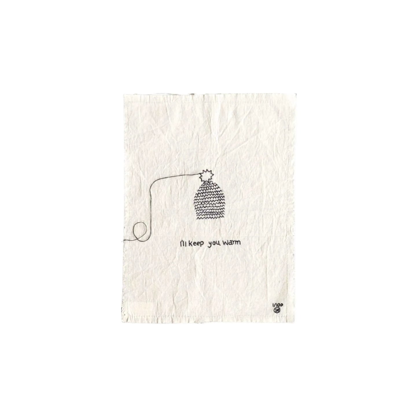 Lemonwise | Wandkleed stitched art 'I'll keep you warm' | Conceptstore Sisällä